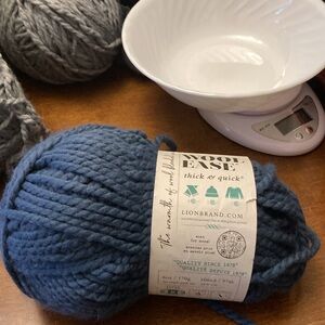 Lion Brand THICK & QUICK Wool Blend Yarn DENIM